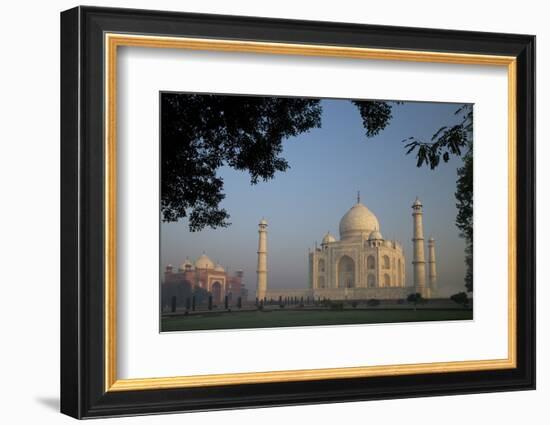 Taj Mahal at Sunrise, UNESCO World Heritage Site, Agra, Uttar Pradesh, India, Asia-Peter Barritt-Framed Photographic Print