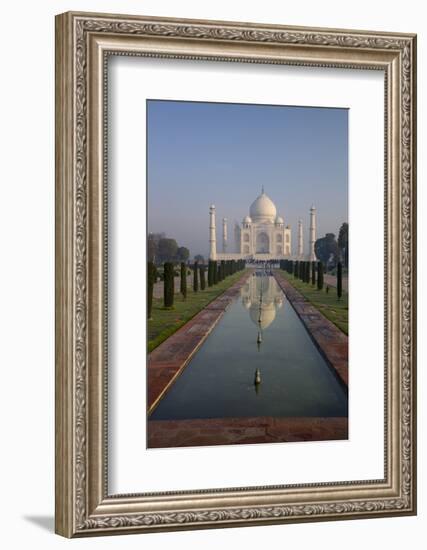 Taj Mahal at Sunrise, UNESCO World Heritage Site, Agra, Uttar Pradesh, India, Asia-Peter Barritt-Framed Photographic Print