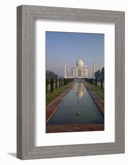 Taj Mahal at Sunrise, UNESCO World Heritage Site, Agra, Uttar Pradesh, India, Asia-Peter Barritt-Framed Photographic Print