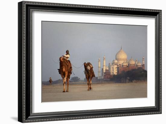 Taj Mahal Camels-Charles Bowman-Framed Photographic Print