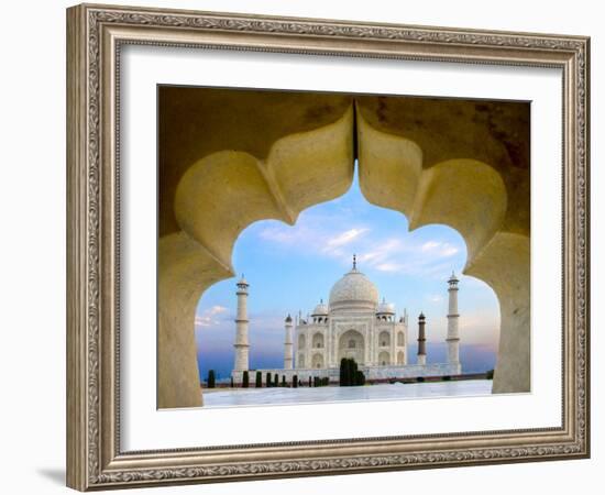 Taj Mahal exterior view, Agra, Uttar Pradesh, India-Panoramic Images-Framed Photographic Print