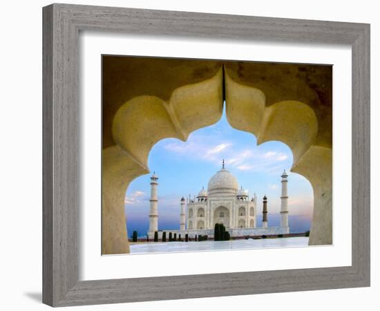 Taj Mahal exterior view, Agra, Uttar Pradesh, India-Panoramic Images-Framed Photographic Print