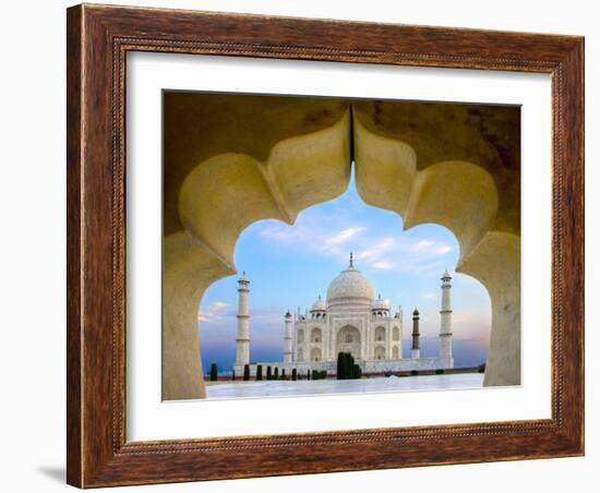 Taj Mahal exterior view, Agra, Uttar Pradesh, India-Panoramic Images-Framed Photographic Print