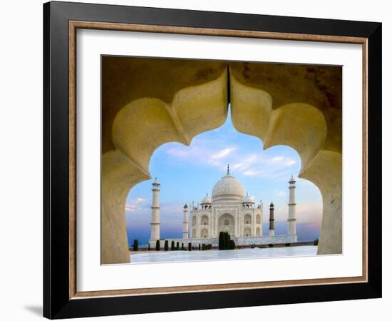 Taj Mahal exterior view, Agra, Uttar Pradesh, India-Panoramic Images-Framed Photographic Print