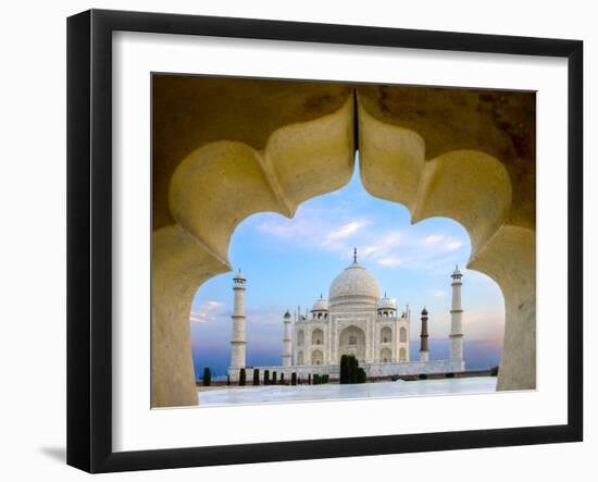 Taj Mahal exterior view, Agra, Uttar Pradesh, India-Panoramic Images-Framed Photographic Print