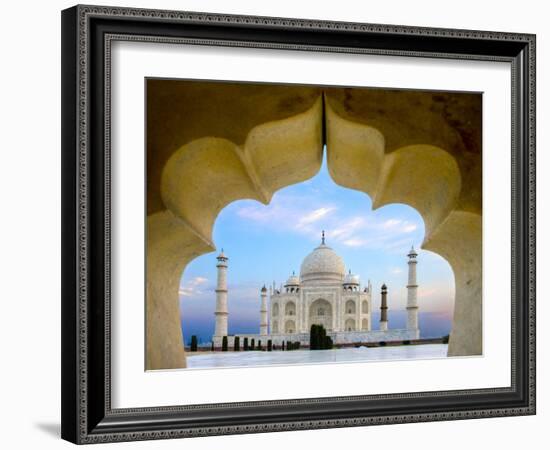 Taj Mahal exterior view, Agra, Uttar Pradesh, India-Panoramic Images-Framed Photographic Print