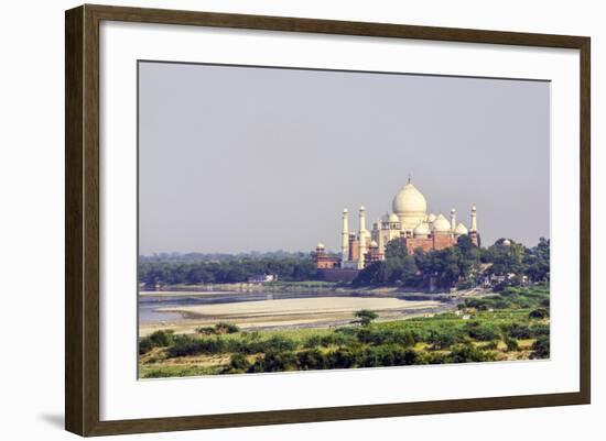 Taj Mahal in Agra-Jorg Hackemann-Framed Photographic Print