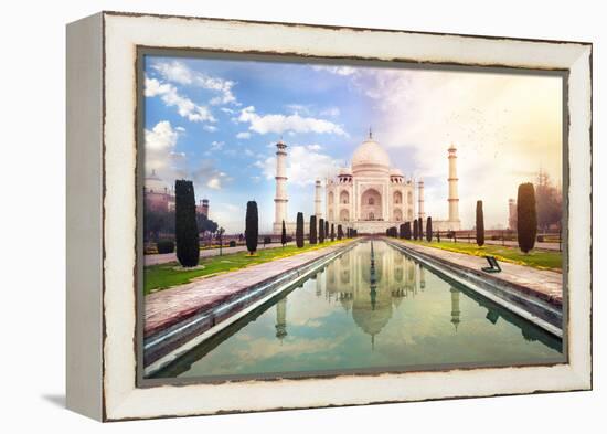 Taj Mahal in India-Marina Pissarova-Framed Premier Image Canvas