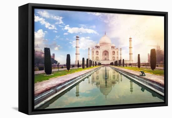 Taj Mahal in India-Marina Pissarova-Framed Premier Image Canvas