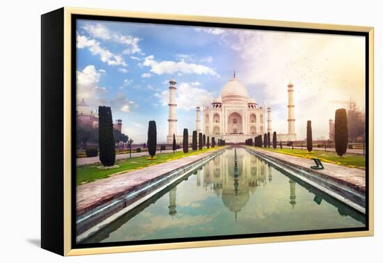 Taj Mahal in India-Marina Pissarova-Framed Premier Image Canvas