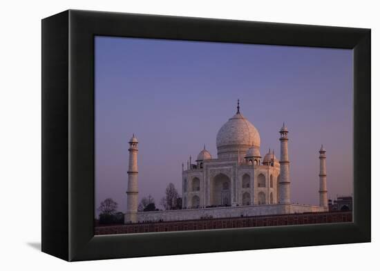 Taj Mahal North Side Viewed across Yamuna River at Sunset, Agra, Uttar Pradesh, India, Asia-Peter Barritt-Framed Premier Image Canvas