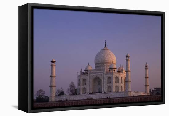 Taj Mahal North Side Viewed across Yamuna River at Sunset, Agra, Uttar Pradesh, India, Asia-Peter Barritt-Framed Premier Image Canvas