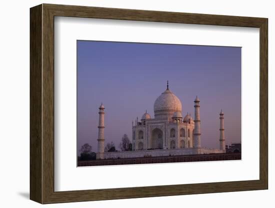 Taj Mahal North Side Viewed across Yamuna River at Sunset, Agra, Uttar Pradesh, India, Asia-Peter Barritt-Framed Photographic Print