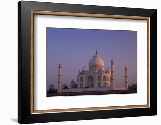 Taj Mahal North Side Viewed across Yamuna River at Sunset, Agra, Uttar Pradesh, India, Asia-Peter Barritt-Framed Photographic Print