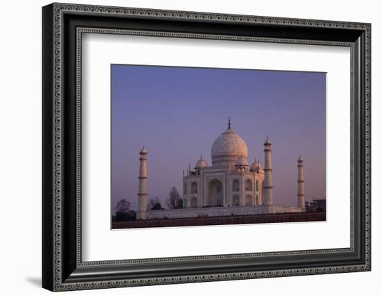 Taj Mahal North Side Viewed across Yamuna River at Sunset, Agra, Uttar Pradesh, India, Asia-Peter Barritt-Framed Photographic Print