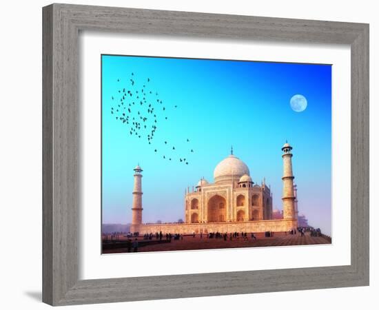 Taj Mahal Palace In India. Indian Temple Tajmahal-SergWSQ-Framed Art Print