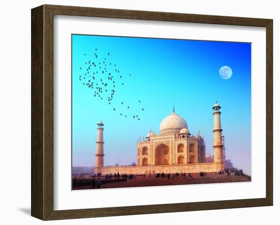 Taj Mahal Palace In India. Indian Temple Tajmahal-SergWSQ-Framed Art Print