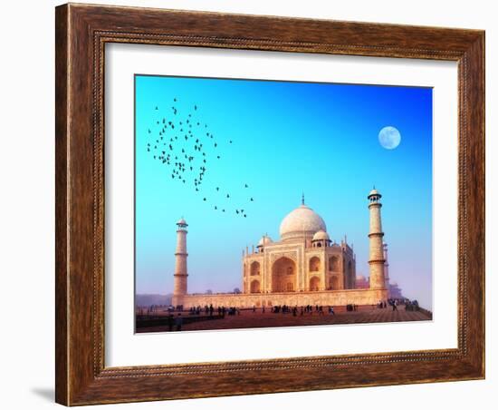 Taj Mahal Palace In India. Indian Temple Tajmahal-SergWSQ-Framed Art Print