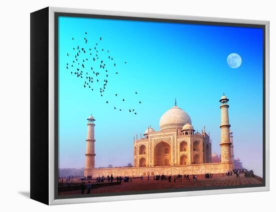 Taj Mahal Palace In India. Indian Temple Tajmahal-SergWSQ-Framed Stretched Canvas