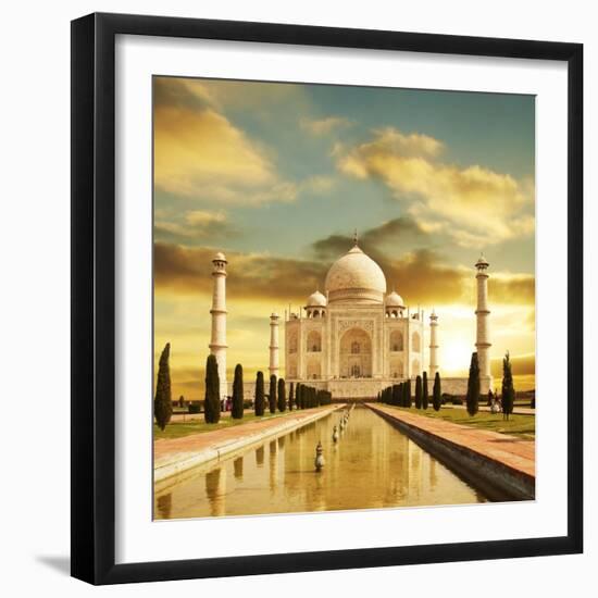 Taj Mahal Palace In India On Sunrise-Andrushko Galyna-Framed Premium Giclee Print