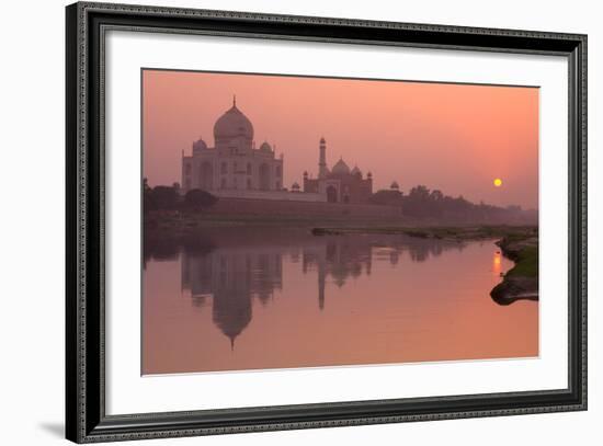 Taj Mahal Reflected in the Yamuna River at Sunset-Doug Pearson-Framed Photographic Print