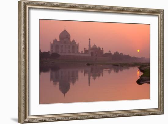 Taj Mahal Reflected in the Yamuna River at Sunset-Doug Pearson-Framed Photographic Print