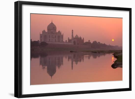 Taj Mahal Reflected in the Yamuna River at Sunset-Doug Pearson-Framed Photographic Print