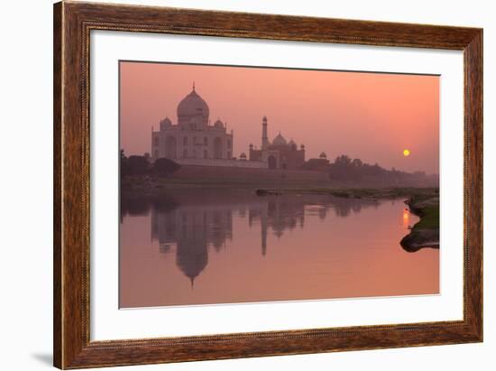 Taj Mahal Reflected in the Yamuna River at Sunset-Doug Pearson-Framed Photographic Print