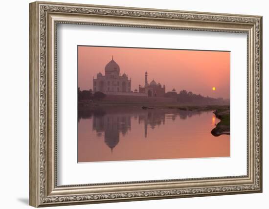 Taj Mahal Reflected in the Yamuna River at Sunset-Doug Pearson-Framed Photographic Print