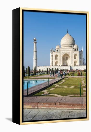 Taj Mahal, UNESCO World Heritage Site, Agra, Uttar Pradesh, India, Asia-Matthew Williams-Ellis-Framed Premier Image Canvas