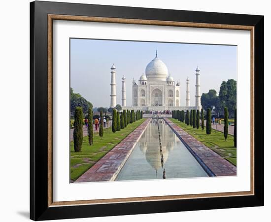 Taj Mahal, UNESCO World Heritage Site, Agra, Uttar Pradesh State, India, Asia-Gavin Hellier-Framed Photographic Print