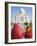 Taj Mahal, UNESCO World Heritage Site, Women in Colourful Saris, Agra, Uttar Pradesh State, India, -Gavin Hellier-Framed Photographic Print