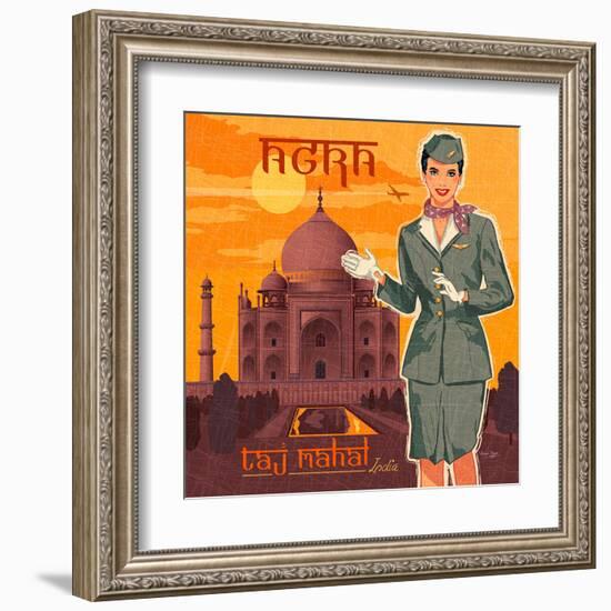 Taj mahal-Bruno Pozzo-Framed Art Print