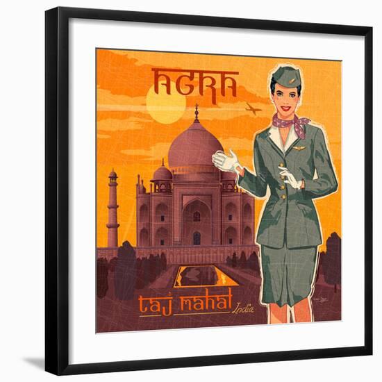 Taj mahal-Bruno Pozzo-Framed Art Print