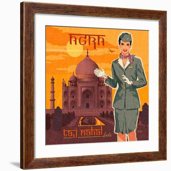 Taj mahal-Bruno Pozzo-Framed Art Print