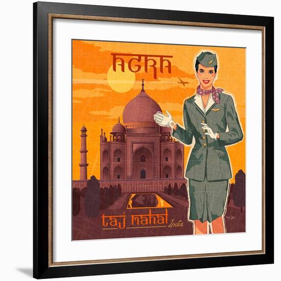 Taj mahal-Bruno Pozzo-Framed Art Print