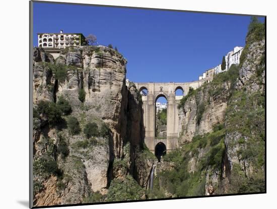 Tajo Gorge and New Bridge, Ronda, Malaga Province, Andalucia, Spain, Europe-Jeremy Lightfoot-Mounted Photographic Print