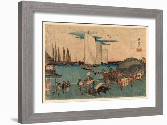 Takanawa Okido No Zu-Utagawa Hiroshige-Framed Giclee Print
