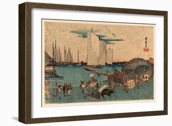 Takanawa Okido No Zu-Utagawa Hiroshige-Framed Giclee Print