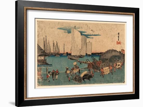 Takanawa Okido No Zu-Utagawa Hiroshige-Framed Giclee Print