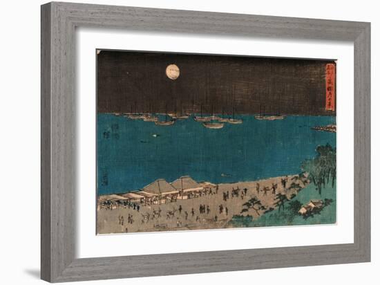 Takanawa Tsuki No Kei-Utagawa Hiroshige-Framed Giclee Print