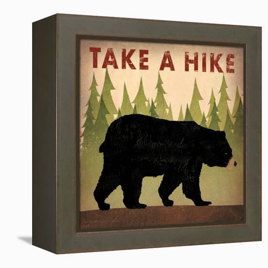 Take a Hike Black Bear-Ryan Fowler-Framed Stretched Canvas