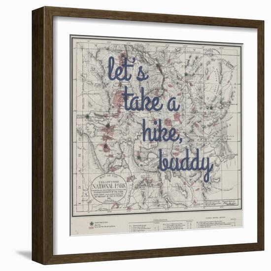 Take a Hike, Buddy - 1881, Yellowstone National Park 1881, Wyoming, United States Map-null-Framed Giclee Print