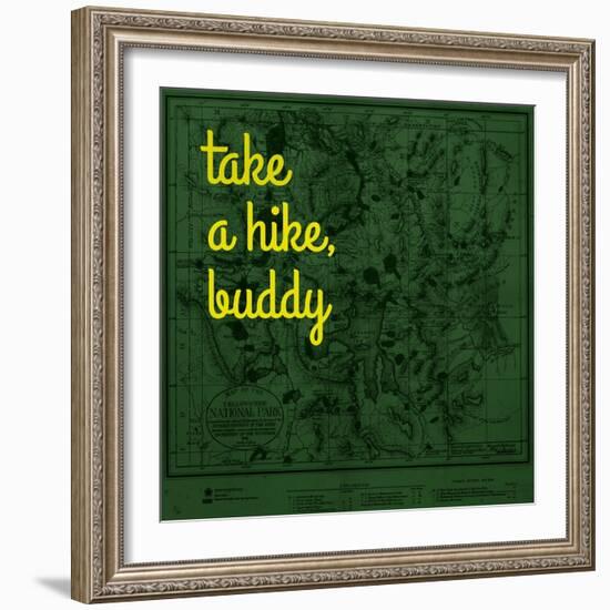 Take a Hike, Buddy - 1881, Yellowstone National Park 1881, Wyoming, United States Map-null-Framed Giclee Print