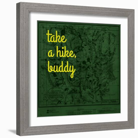 Take a Hike, Buddy - 1881, Yellowstone National Park 1881, Wyoming, United States Map-null-Framed Giclee Print