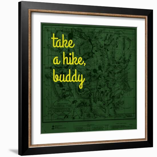 Take a Hike, Buddy - 1881, Yellowstone National Park 1881, Wyoming, United States Map-null-Framed Giclee Print