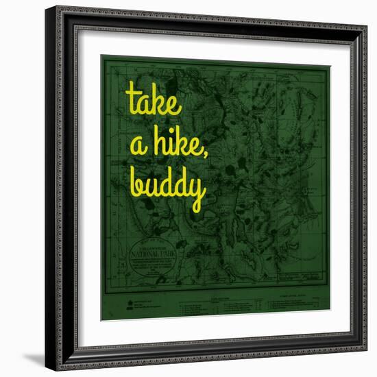 Take a Hike, Buddy - 1881, Yellowstone National Park 1881, Wyoming, United States Map-null-Framed Giclee Print