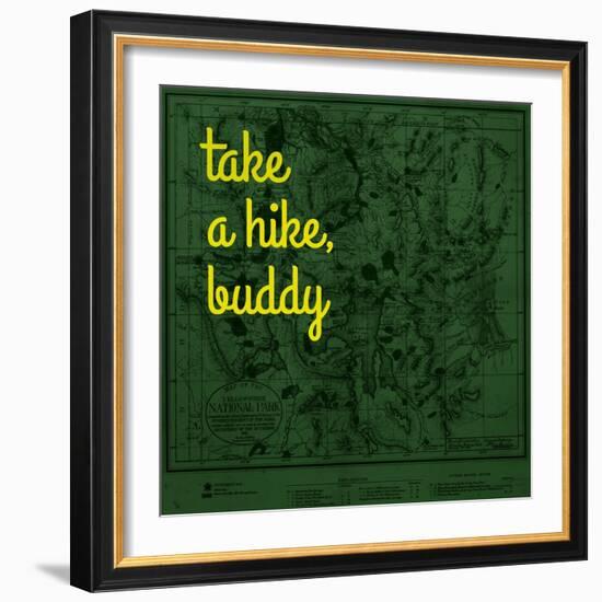 Take a Hike, Buddy - 1881, Yellowstone National Park 1881, Wyoming, United States Map-null-Framed Giclee Print