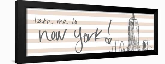 Take Me to New York on Pink-Nicholas Biscardi-Framed Art Print