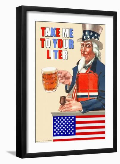 Take Me to your Liter-null-Framed Art Print